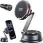 25W for Magsafe Car Mount Charger,Vacuum Wireless Car Charger Long Arm Magnetic Wireless Car Charger with 360° Rotating Phone Holder,Cooling Fan,Compatible with iPhone 18-12 Series