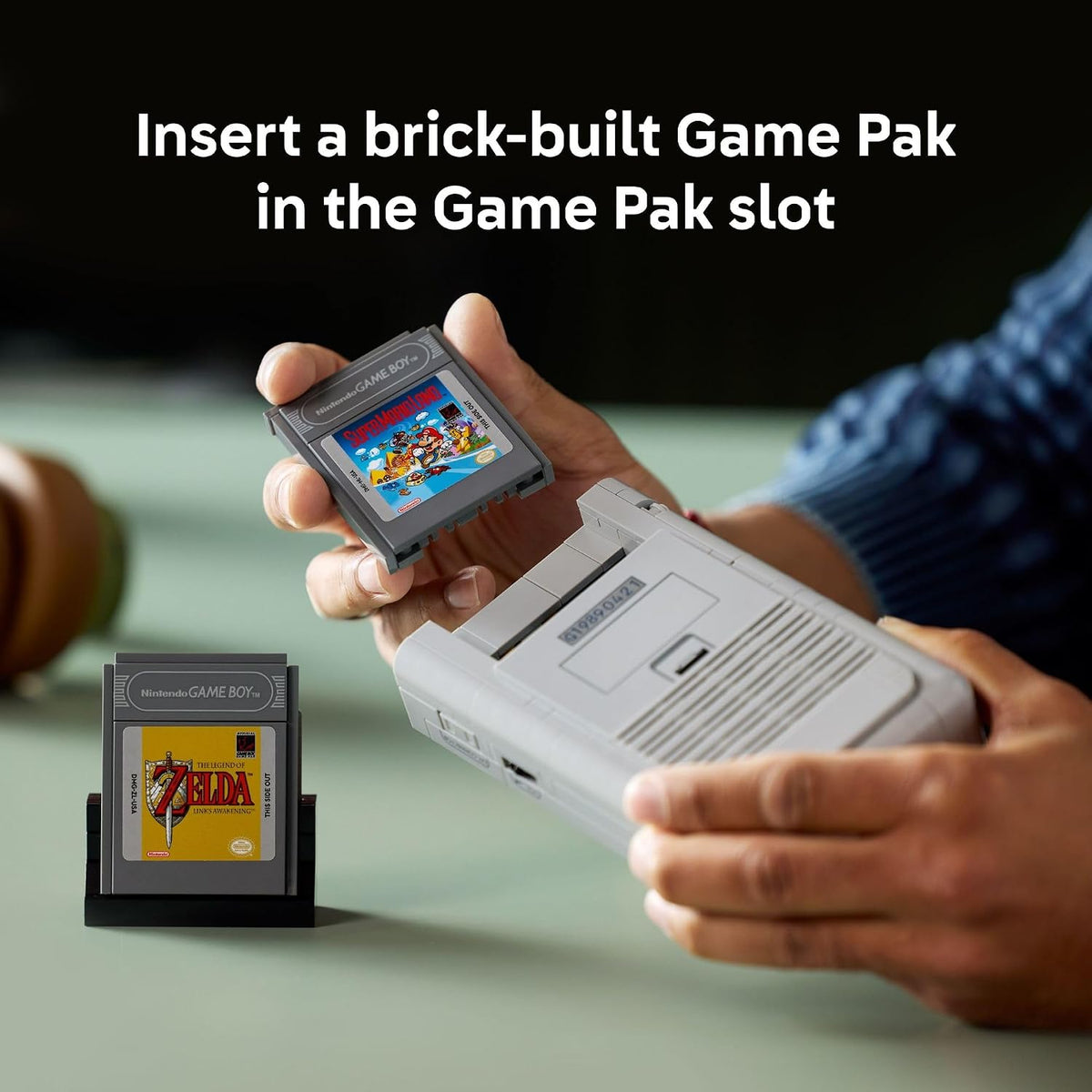 LEGO Super Mario Game Boy - Retro Building Sets for Adults, Ages 18+ - Gifts for Birthdays - Collectible Model with Game Paks and Display Stand - 72046