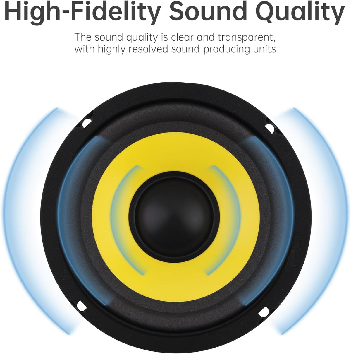 2 Pieces 5 Inch Bass Loudspeaker Woofer Speaker, Wide Frequency Response Car Audio Stereo Speaker for Car Audio/Home Theaters (5'')