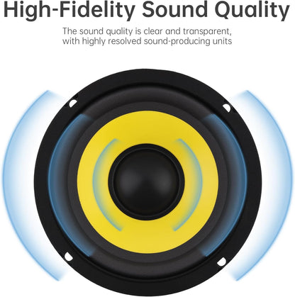 2 Pieces 5 Inch Bass Loudspeaker Woofer Speaker, Wide Frequency Response Car Audio Stereo Speaker for Car Audio/Home Theaters (5'')
