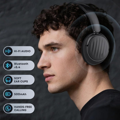 Bluetooth Headphones, Hybrid Active Noise Cancelling Over Ear Headphones