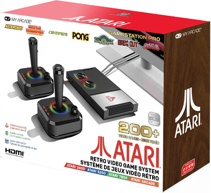 My Arcade Atari Game Station Pro: Retro Video Game Console with 200+ Games, Wireless Joysticks, RGB LED Lights