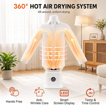 Automatic Ironing Machine, Portable Hands-Free Dryer & Wrinkle Remover
