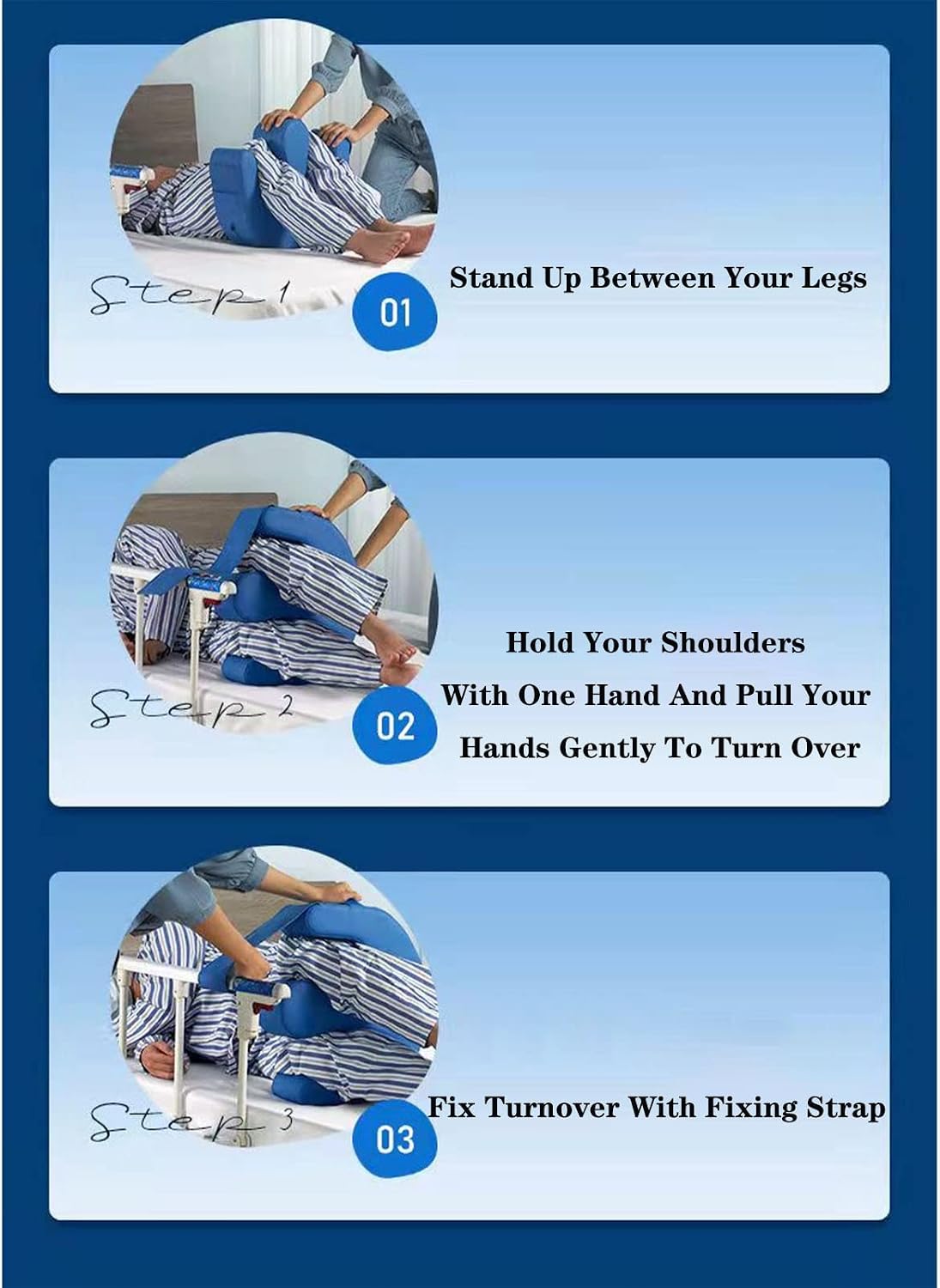 YZRYXHWL Bedridden Patient Turning Device-Multifunctional Turning Pillow PU Leather Anti-Bedsore Waterproof Paralyzed Bed Shift Nursing Products Helping The Elderly Turn Over Pillow