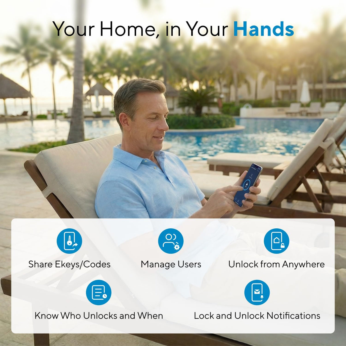ULTRALOQ Bolt Fingerprint WiFi Smart Lock with Door Sensor, Remote Access
