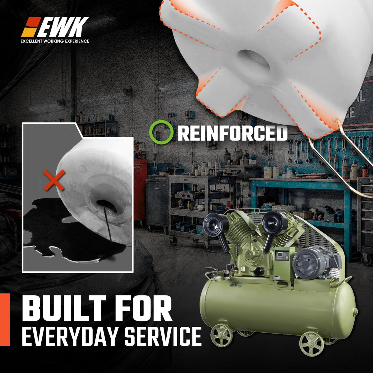 EWK 15L Pneumatic/Manual Oil Extractor Pump, EB0244 Fluid Evacuator for Engine Oil, ATF, Coolant & Power Steering Fluid, 40–170 PSI