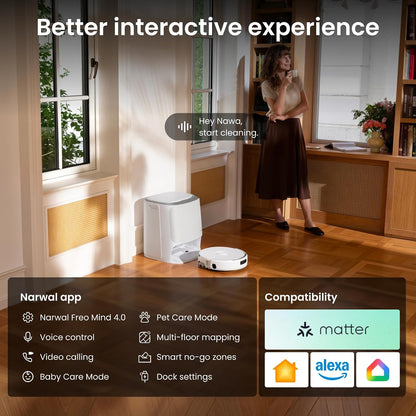 NARWAL Freo 20 Robot Vacuum and Mop, 31,000Pa, FlowWash Mop, TwinAI Obstacle Avoidance
