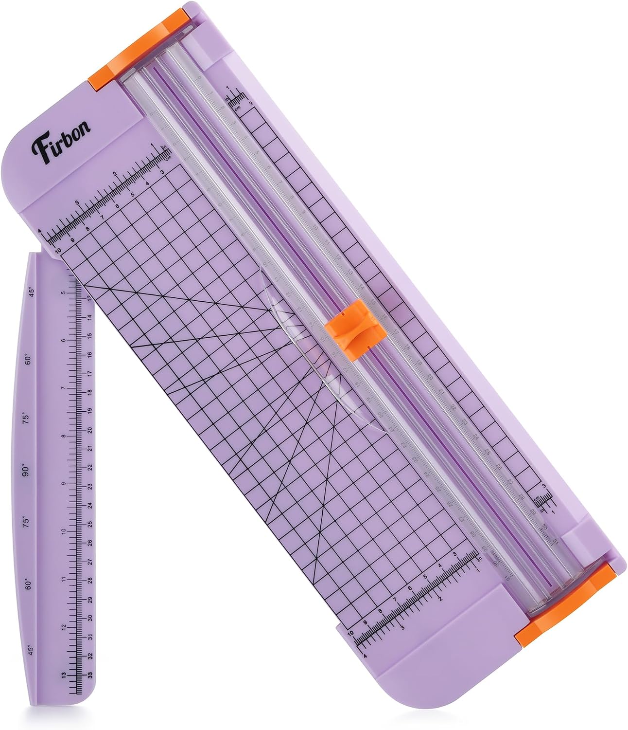 Firbon A4 Paper Cutter, 12 Inch Paper Trimmer with Extended Ruler, Titanium Blade, 12 Sheet Capacity, Light Purple