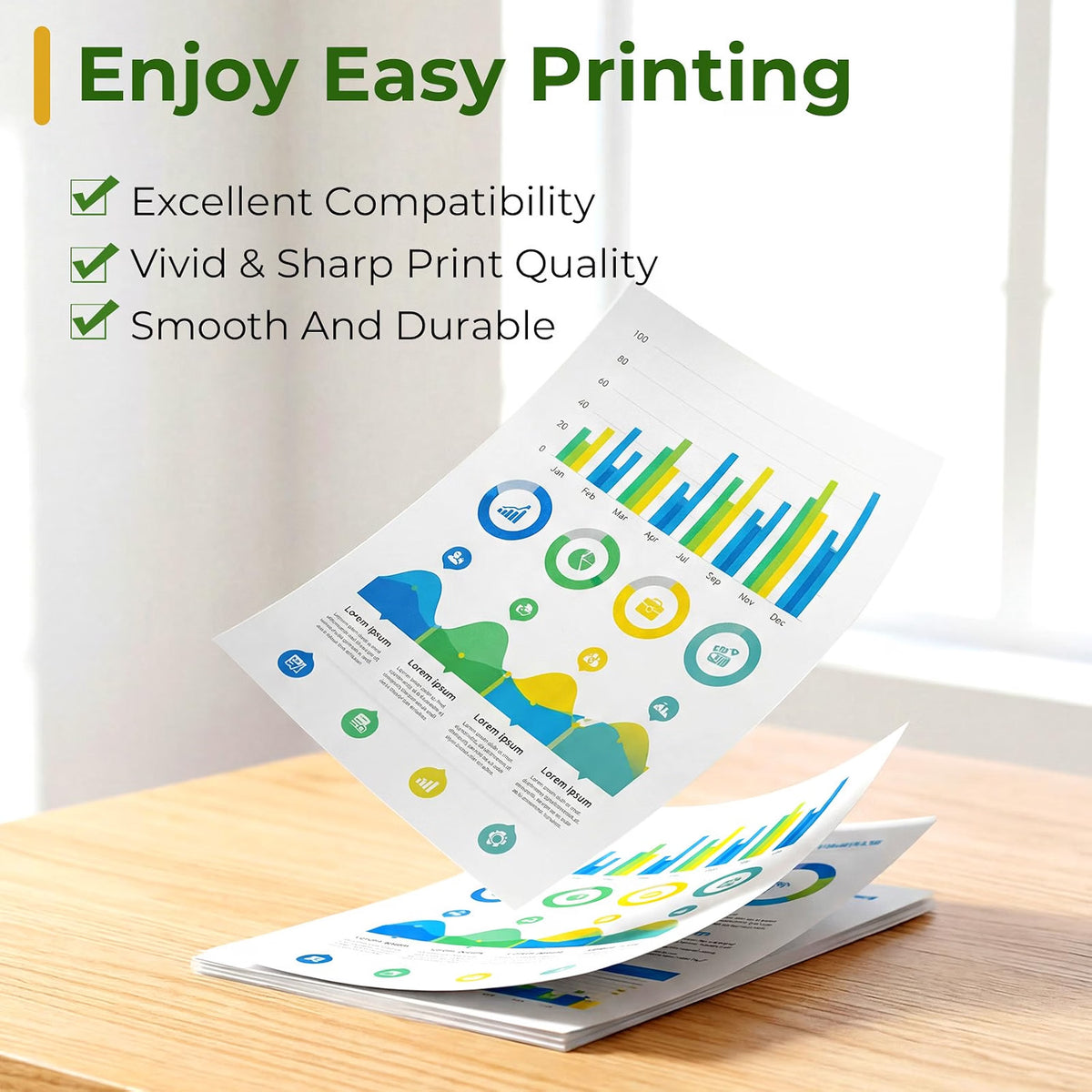 HyperionFlo Essentials C3210K0 Compatible High-Yield Toner Cartridge Set, 4-Pack CMYK Replacement with Chips for C3224dw, C3326dw & MC3224 Series Printers