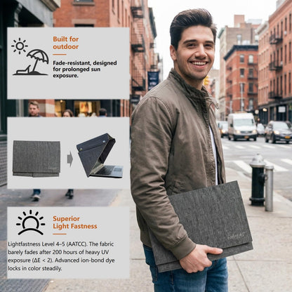 Foldable Laptop Sun Shade & Privacy Shield Hood 14" 15" 16" Working Outside anti glare screen protector privacy shade laptop tent portable and foldable for outdoor/travel Gray MacBook, HP, Surface