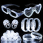 bethmore 50-Piece LED Wedding Party Supplies Set, 10 Flashing Glasses, 20 Light-Up Bracelets & 20 LED Blink Rings, White Love-Themed Glow Party Accessories
