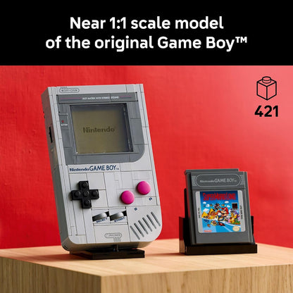 LEGO Super Mario Game Boy - Retro Building Sets for Adults, Ages 18+ - Gifts for Birthdays - Collectible Model with Game Paks and Display Stand - 72046