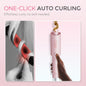 TYMO Automatic Rotating Curling Iron, TYMO CURLPRO Beach Waves Hair Curler 500 Million Ionic Curling Wand, Dual Voltage, Portable Lightweight for Travel, Ceramic Coating, 1 Inch, Pink