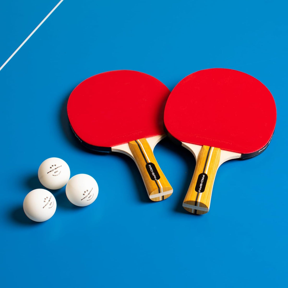 PRO-SPIN Ping Pong Balls, 3-Star Premium White Table Tennis Balls, 40+ ABS Professional-Quality Training Balls, 60-Pack