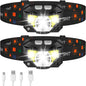 LHKNL Rechargeable LED Headlamp 2-Pack