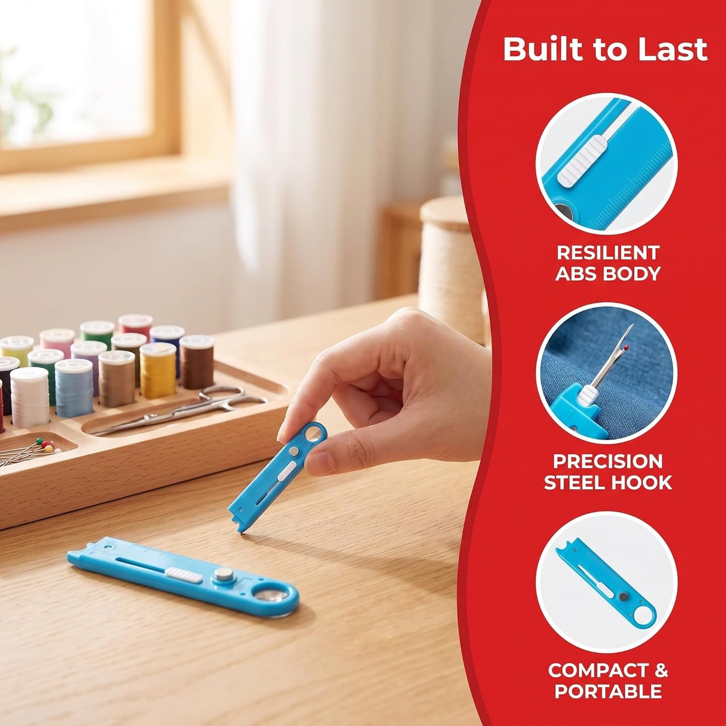 HyperionFlo Essentials 4-in-1 Sewing Threader Tool