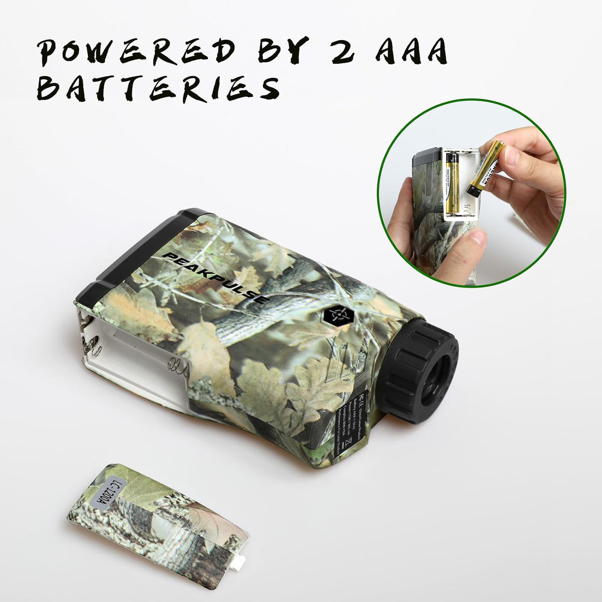 PEAKPULSE Hunting Range Finder 1400 Yards, 6X Laser Rangefinder with Angle, Horizontal & Vertical Measurement, IP54 Water Resistant, LC1200A-GR