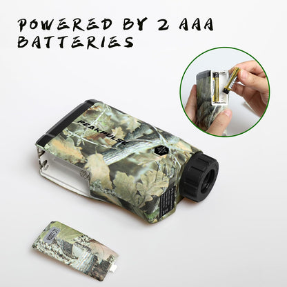 PEAKPULSE Hunting Range Finder 1400 Yards, 6X Laser Rangefinder with Angle, Horizontal & Vertical Measurement, IP54 Water Resistant, LC1200A-GR