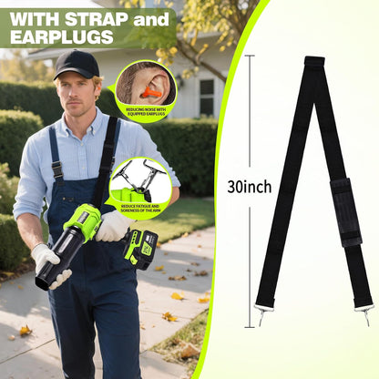 laapee Cordless Handheld Leaf Blower – 2x4.0Ah Batteries & Charger, Adjustable Speed, Green