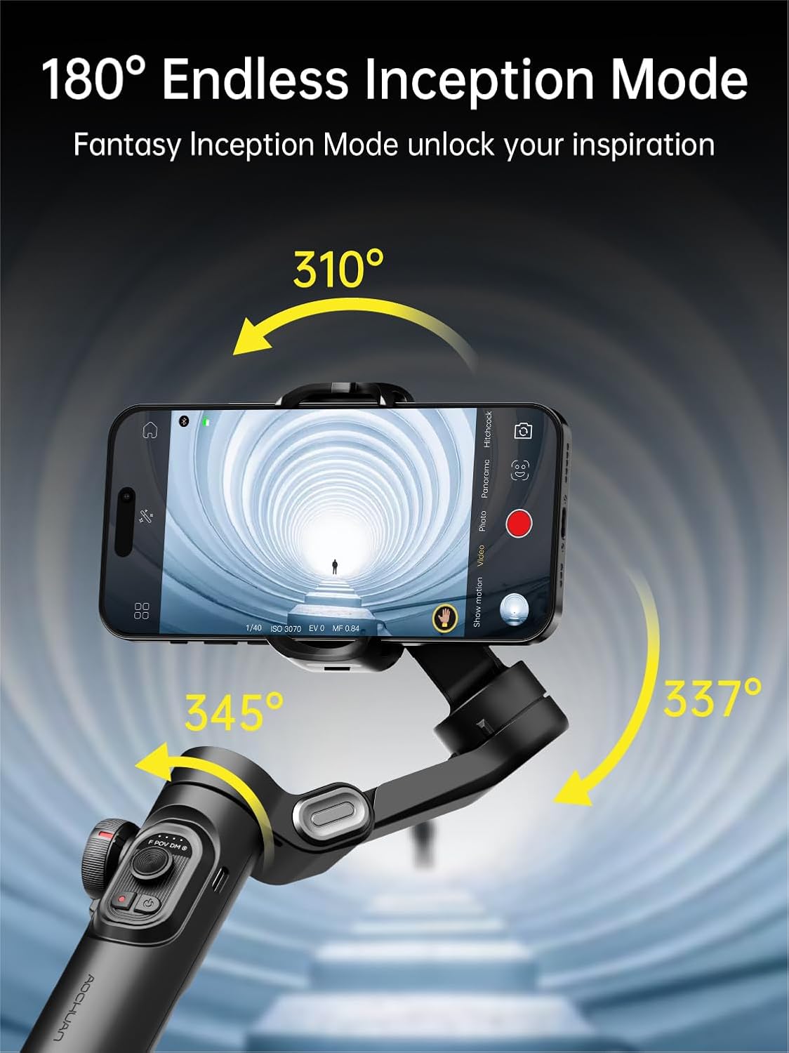 AOCHUAN Smart XE 3-Axis Phone Gimbal Stabilizer for iPhone