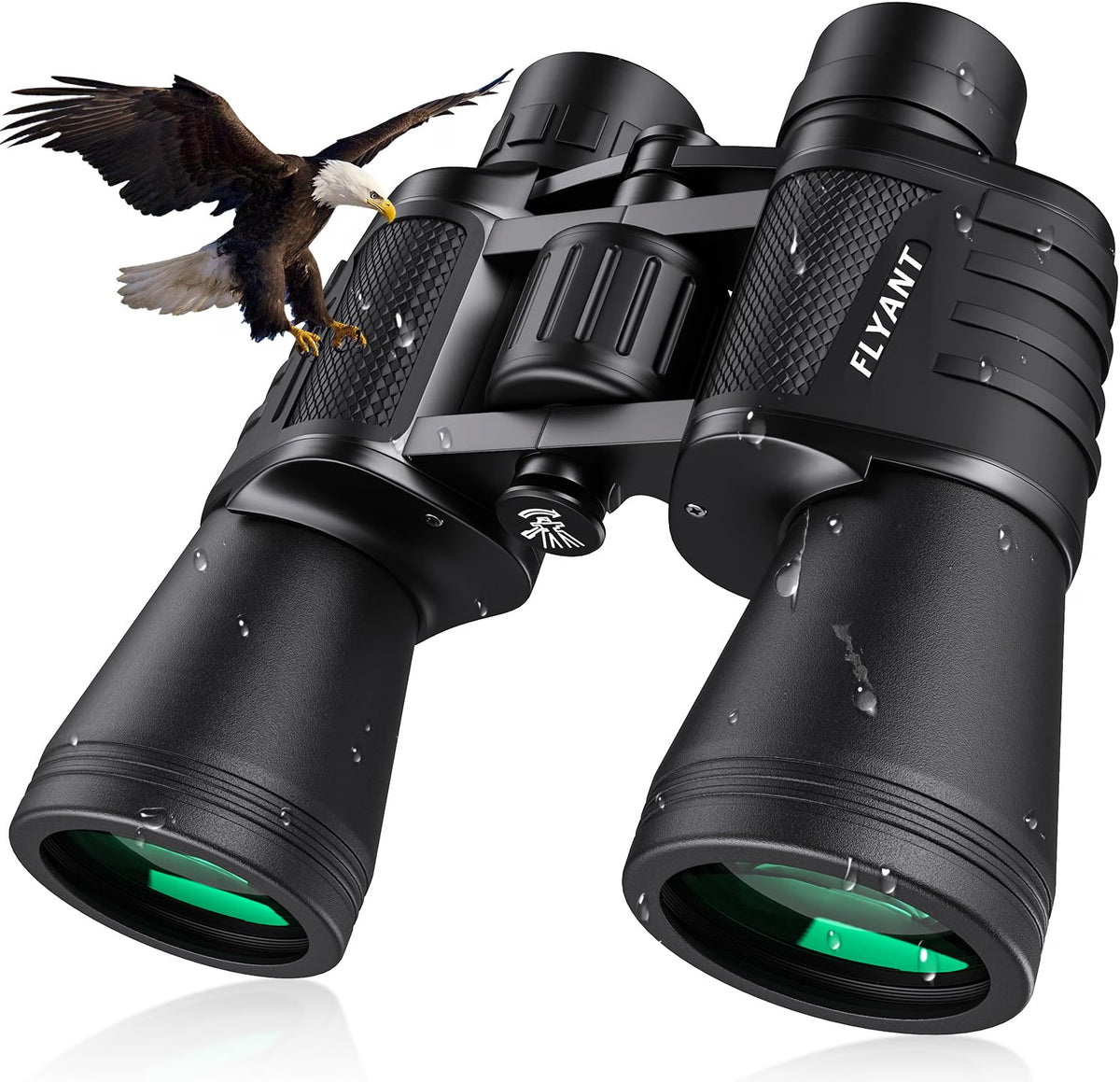 FLYANT 20x50 High Powered Binoculars for Adults, Waterproof Compact Binoculars with Low Light Vision, BAK4 Porro Prism & FMC Coated Lenses for Bird Watching, Camping, Hiking, Travel & Stargazing