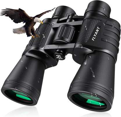 FLYANT 20x50 High Powered Binoculars for Adults, Waterproof Compact Binoculars with Low Light Vision, BAK4 Porro Prism & FMC Coated Lenses for Bird Watching, Camping, Hiking, Travel & Stargazing