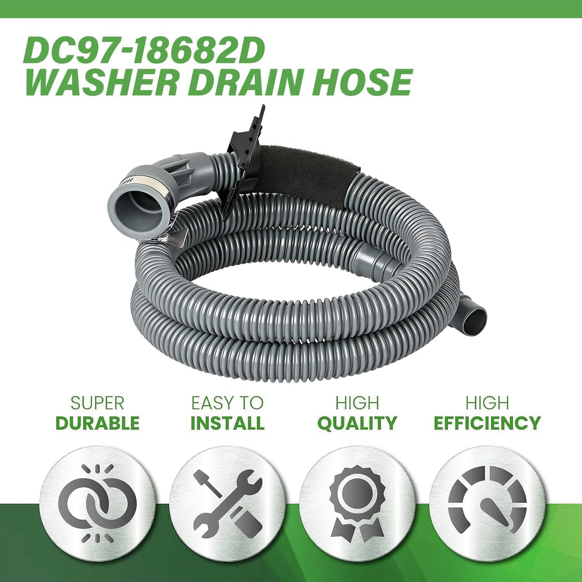 Mivonte Samsung Washer Drain Hose DC97-18682D | Replacement Drain Hose for Compatible Samsung Top Load Washers