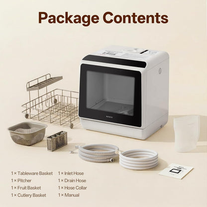 NOVETE Portable Countertop Dishwashers for Small Apartments