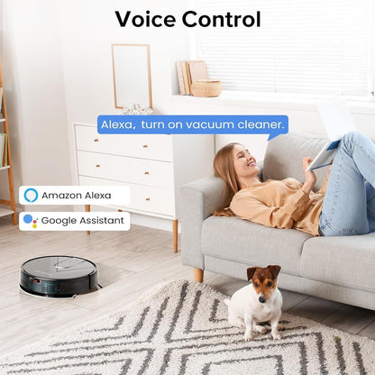 ROPVACNIC Robot Vacuum and Mop Combo 5200Pa Suction Robotic Cleaner Self-charging, app control, personalized cleaning adjustments, advanced obstacle avoidance, suitable for home use