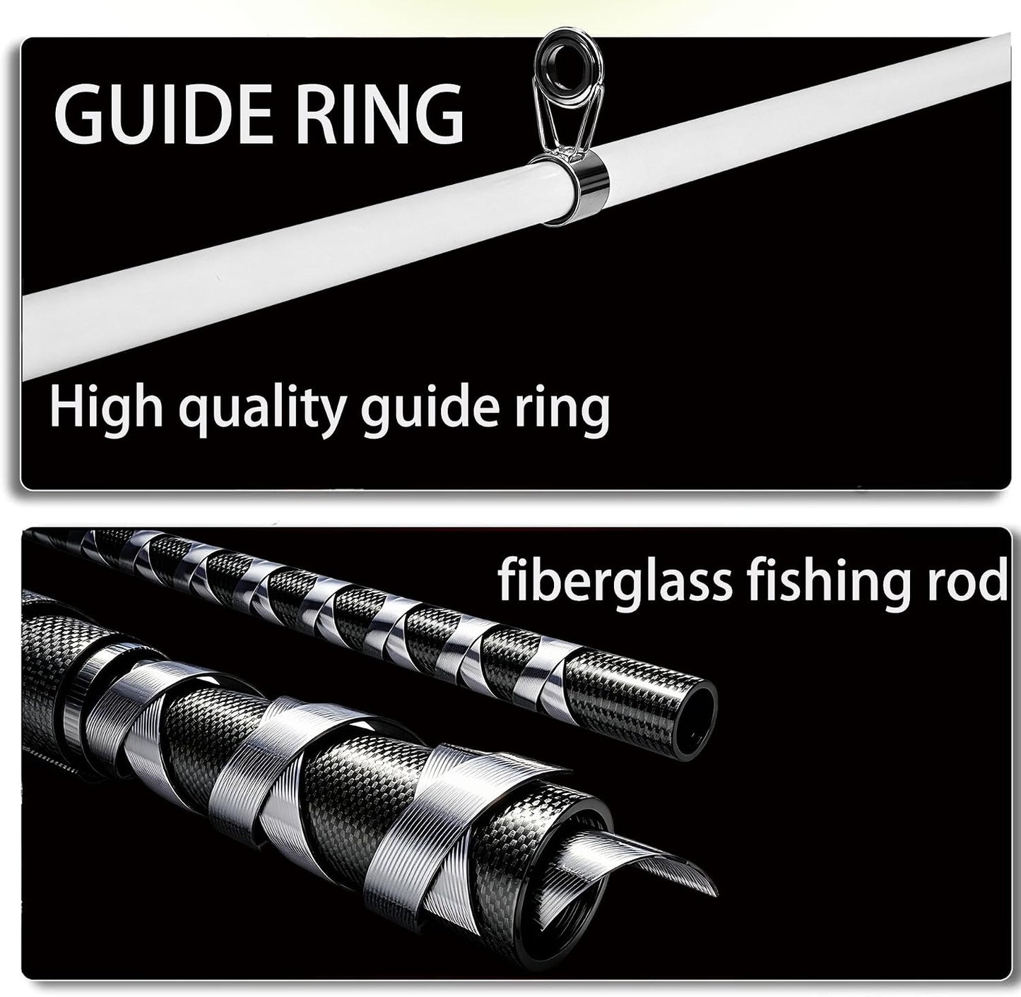MNCIRISETOU Fishing Rod and Reel Combos 2-Pack, 6.5FT Telescopic Fishing Poles with Size 2000 Spinning Reels, Pre-Spooled 10 lb & 15 lb Monofilament Line, Accessories & Carry Bag