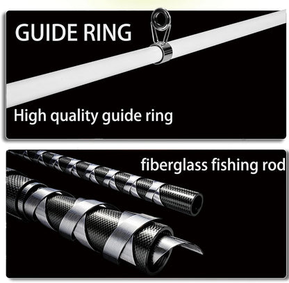 MNCIRISETOU Fishing Rod and Reel Combos 2-Pack, 6.5FT Telescopic Fishing Poles with Size 2000 Spinning Reels, Pre-Spooled 10 lb & 15 lb Monofilament Line, Accessories & Carry Bag