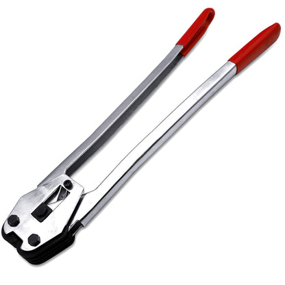 Heavy Duty PET Strapping Sealer&Crimper - 1/2“~3/4” Polypropylene/Strapping Tool with 20" Extension Handle & Ergonomic Design & Harden Steel, Manual Banding Tool for Plastic Strap Sealing