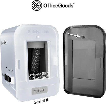 OfficeGoods Electric Pencil Sharpener | Battery, USB & Plug-In Powered Portable Sharpener for Graphite & Colored Pencils