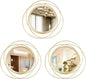 3 Set Round Mirrors for Wall Decor Living Room Bedroom Bathroom Dining Room Metal Circle Mirror Set Boho Decorative Sunburst Wall Art Accent Entryway - Gold 11 in