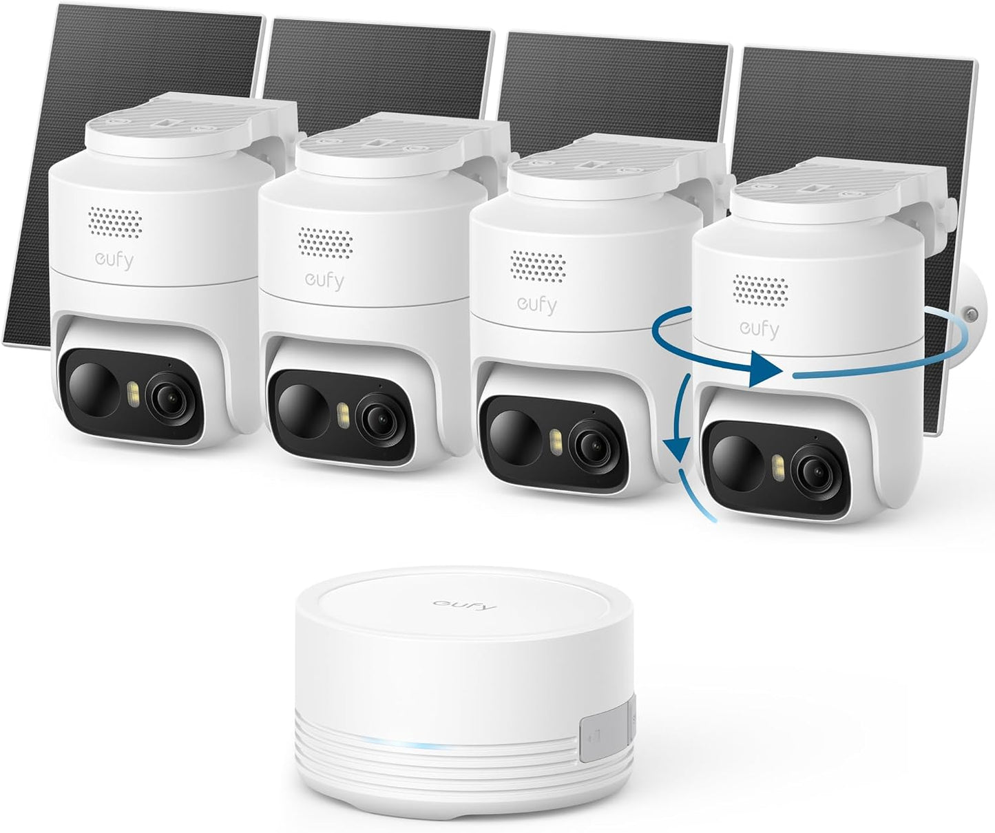 eufy Security eufyCam C37 4-Cam Kit, 360° Pan&Tilt Auto Tracking