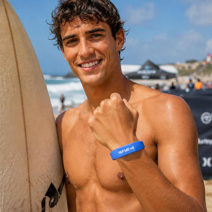 Digital Business Card Wristband | Blue NFC & QR Code Bracelet for Instant Social Media and Contact Sharing