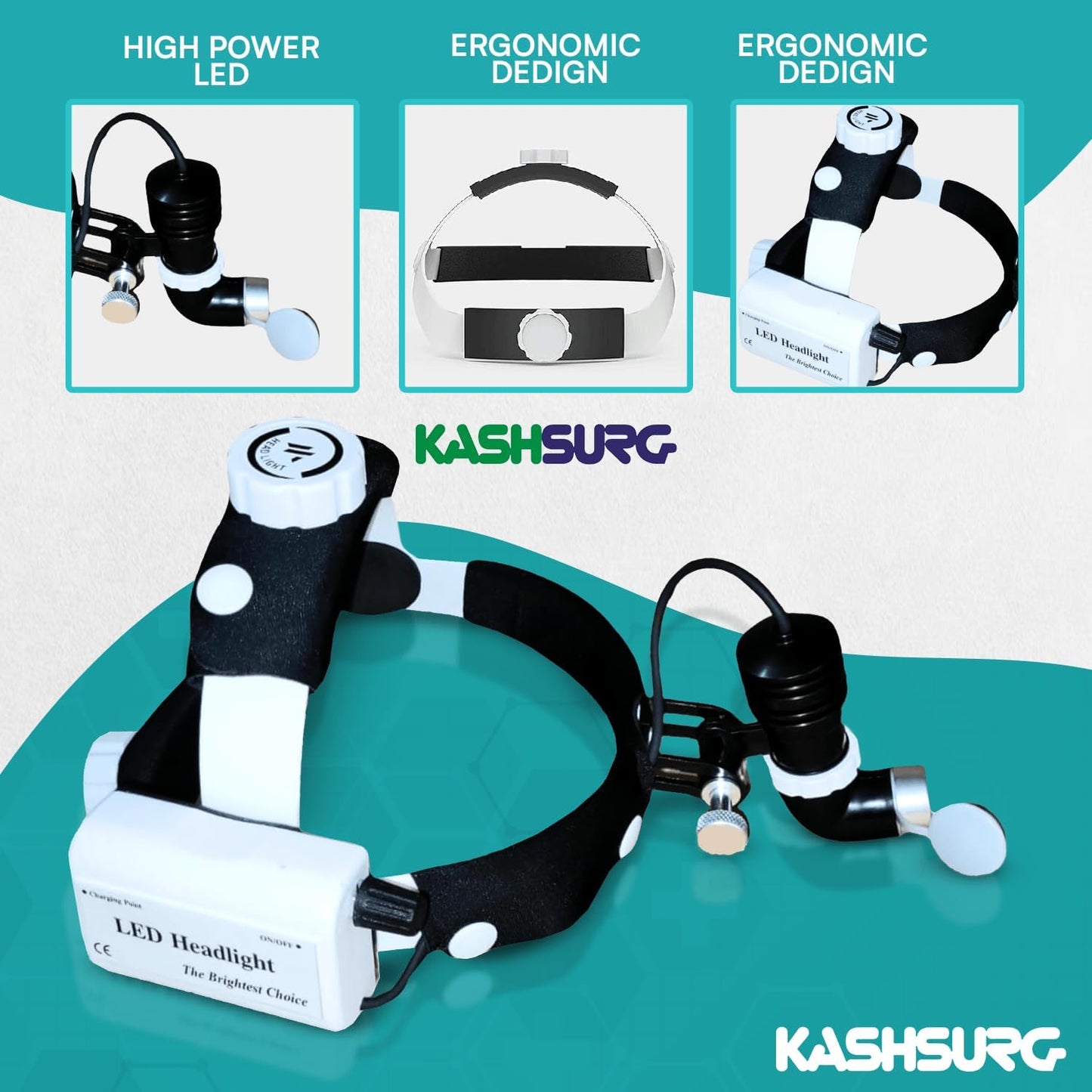 10 Watt ENT Surgical LED Headlight for Doctors Hospital and Multi Purpose (Adjustable Focus of Light).