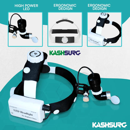 10 Watt ENT Surgical LED Headlight for Doctors Hospital and Multi Purpose (Adjustable Focus of Light).