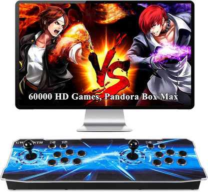 GWALSNTH 3D Pandora Box Max Arcade Games Console, 60000 in 1 HD Video Games Machine,1280X720 HD Display, 128GB TF Card,Up to 4 Players