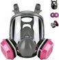 HyperionFlo Essentials Full Face Respirator Mask, Reusable Respirator with Dual Filters, Adjustable Headband & Clear Vision