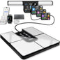 DEKABR Smart Body Composition Scale – BMI, Body Fat, Muscle Mass, TFT LCD Handle, 57 Metrics, Black
