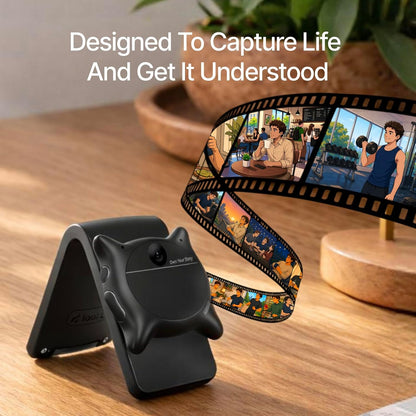 Looki L1 AI Multimodal Wearable for Life, 32g Lightweight Hands-Free Action Lifelogging Device with 1080P Video, 3 Mics, AI Vlogs & Comics, Proactive Intelligence, 32GB Privacy-First Storage (White)