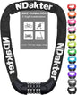 NDakter Bike Chain Lock, 5-Digit Resettable Combination Bicycle Lock, Heavy-Duty Alloy Steel Anti-Theft Chain Lock, 3.2 Ft, Scratch-Resistant Fabric Cover, Black