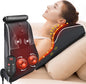 Hlthsky Shiatsu Neck and Back Massager with Heat, 3D Kneading Massage Pillow with Vibration for Back, Neck, Shoulders, Legs, Black