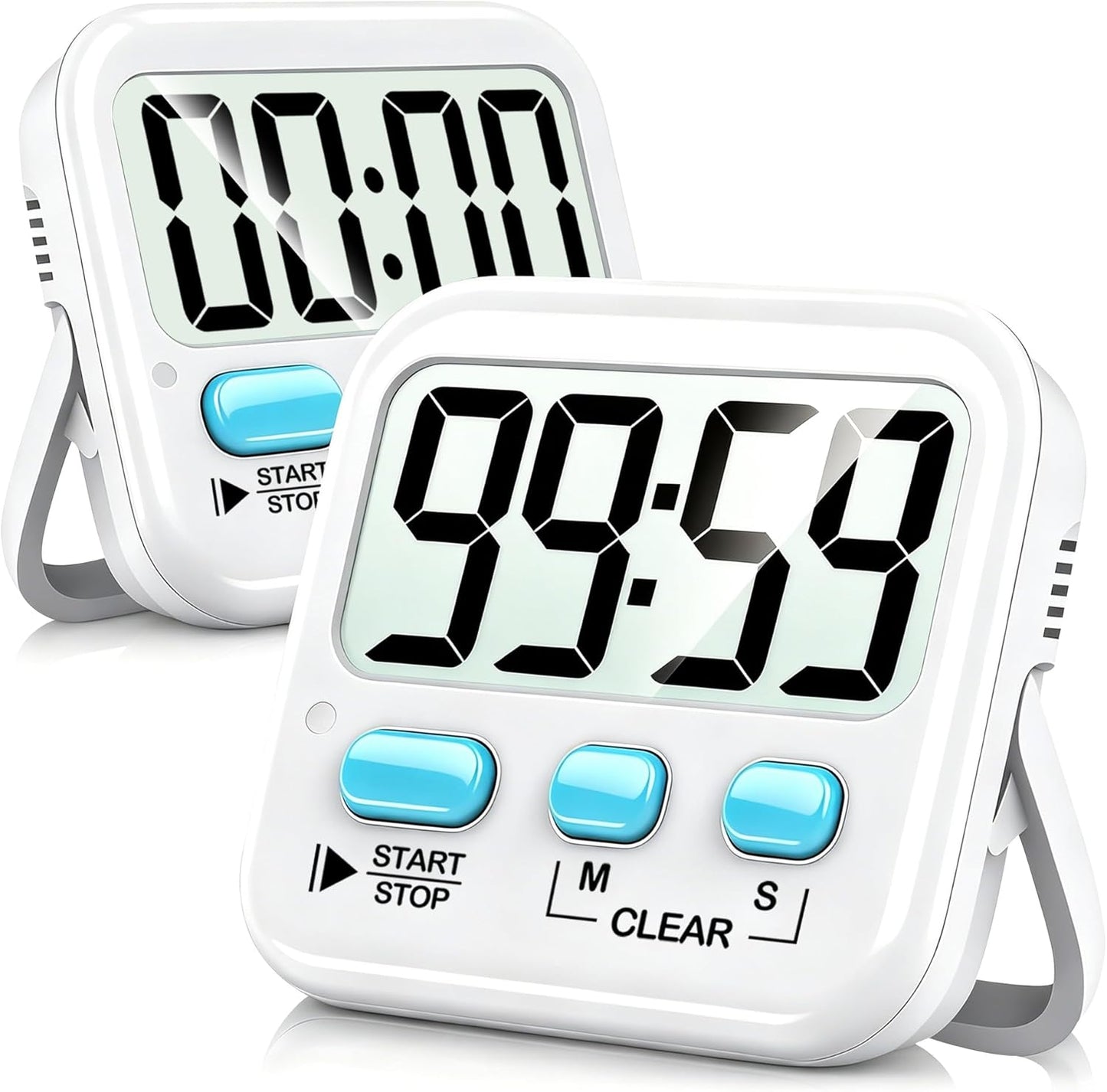 Antonki Digital Kitchen Timer 2-Pack with Alarm