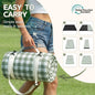 Genovega Waterproof Picnic Blanket, 80 x 80 Inch Extra Large Foldable Outdoor Blanket, Portable Beach Camping Mat with Waterproof PVC Backing, Checkered Green