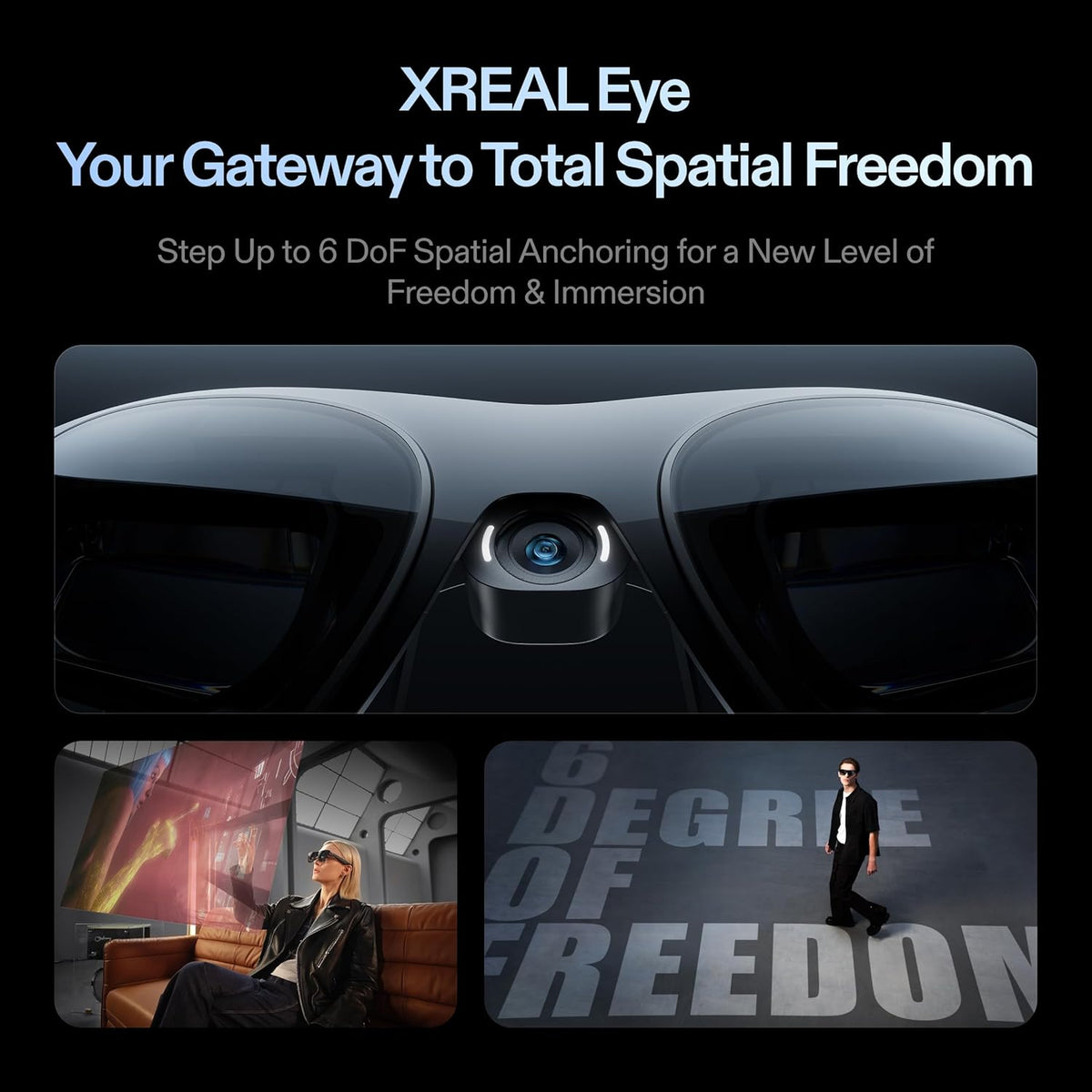XREAL One Pro AR Glasses with X1 Chip, 171" 120Hz FHD Display, Native 3 DoF