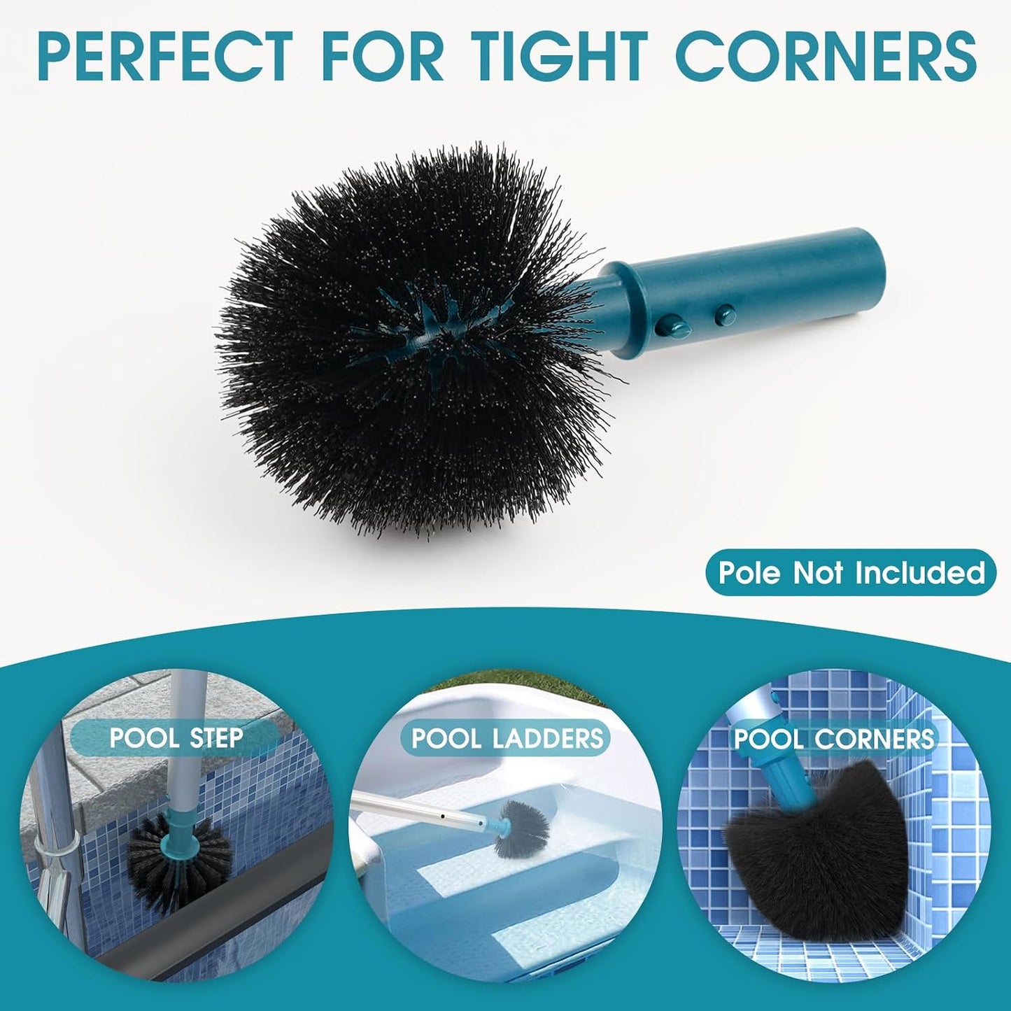 HyperionFlo Essentials 20-Inch 2-in-1 Pool Brush Head