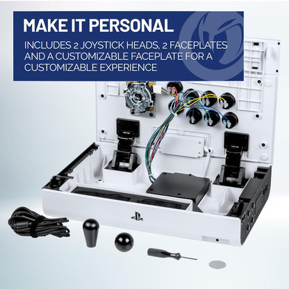 Nacon Daija Arcade Fight Stick Officially Licensed for PlayStation - PS5, PS4 & Windows 10/11 PC - Sanwa Joystick & Action Buttons, Customizable Front Plate, 3-Meter Cable