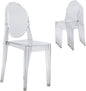 Techni Home Clear Acrylic Ghost Chairs, Set of 4, Stackable